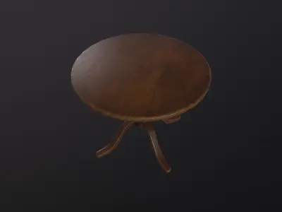 Table 3D Model Low-poly 3D model