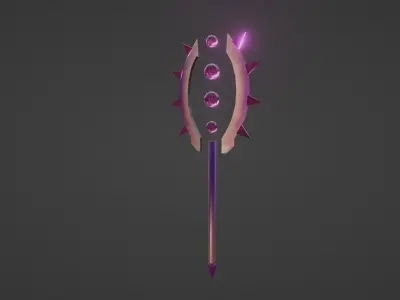 FANTASTIC DOUBLE SWORD Low-poly 3D model