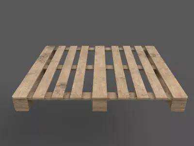 Wooden Pallet Low-poly 3D model 18