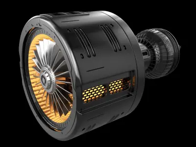 DC machine range hood engine 3D model