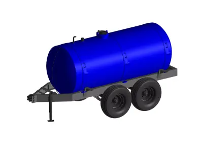 Water Tank Trailer  3D model