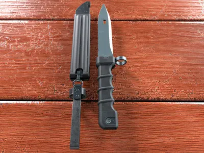 Bayonet AK-74M  Low-poly 3D model