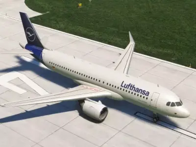 Airbus A320 Neo Lufthansa Low-poly 3D model