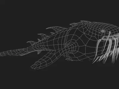 Monster fish Low-poly 3D model buy