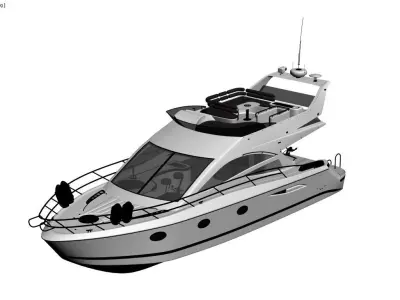small yacht 3D model  3D model