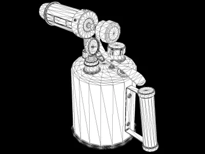 Old Blowtorch PBR Low-poly 3D model