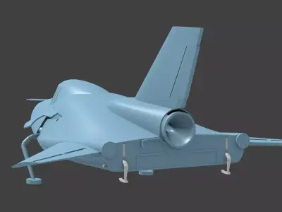 mig-105 lifting body 3D print model