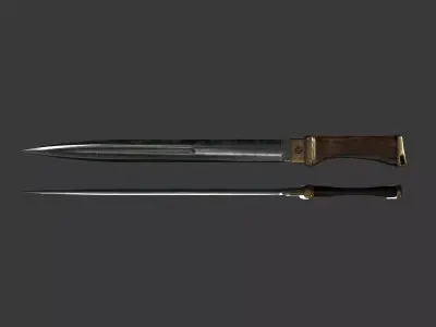 Game and VR-AR Ready Dagger 3D model
