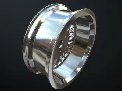  Low Poly Car Rim Low-poly 3D model