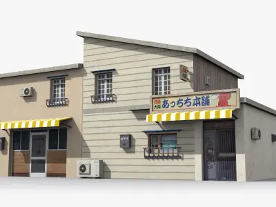 Japanese House x16 Low-poly 3D model purchase