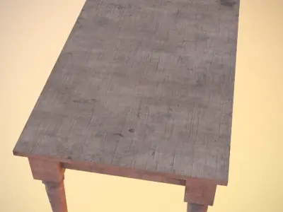 Antique Table low-poly game ready Low-poly 3D model