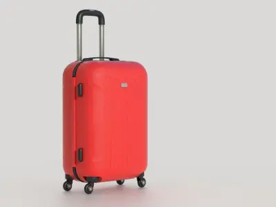 Suitcare suitcase on wheels Low-poly 3D model