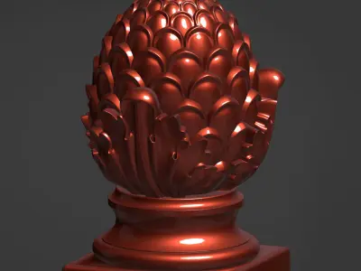 Fencing finial cone 3D print model purchase