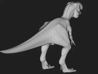 dinosaur Low-poly 3D model 14
