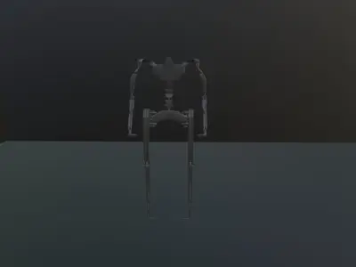 Exoskeleton skeleton Low-poly 3D model