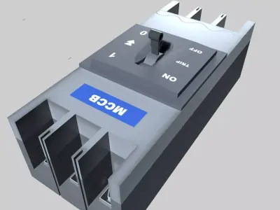 Moulded Case Circuit Breaker Meter Low-poly 3D model