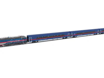 Passenger Train OBB Nightjet Collection 2 3D model