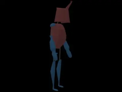 Minbo Charactor STICKMAN Beetle Low-poly 3D model