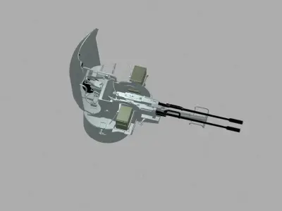 Russian ZSU-23 Weapon 23 mm Gun 3D model