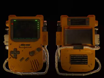 Retro Futuristic Survival Scanner Low-poly 3D model