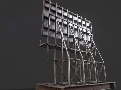 Rooftop Billboard001 Model Low-poly 3D model