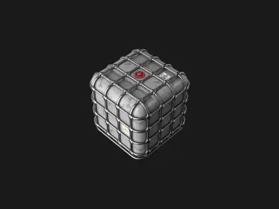 Barrel with liquid Low-poly 3D model