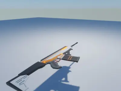 Low Poly Sci-fi Rifle Low-poly 3D model purchase