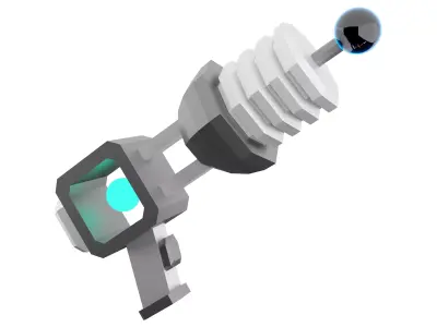 3d game pistol low poly icon 3D model