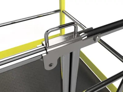 TRANSPORTED MAINTENANCE PLATFORM WITH FORKLIFT 3D model