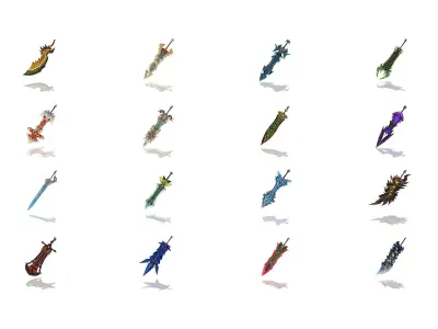 48 Greatswords Collection 3D Model Pack