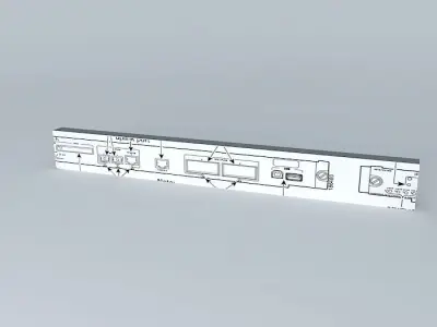 WS-6148-GE-TX metal shelf 3D model