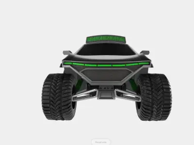 Future Trophy Truck Low-poly 3D model