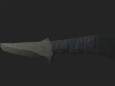 Low Poly Knife Free low-poly 3D model