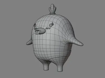 Cartoon little cute Duck 3D model 3D model