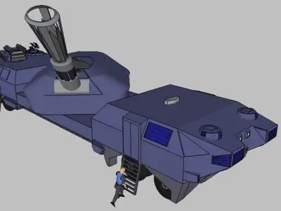 MPC Comet Mobile Plasma Cannon on the conveyor Elephant Free 3D print model