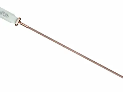 Spear with straight tip Low-poly 3D model
