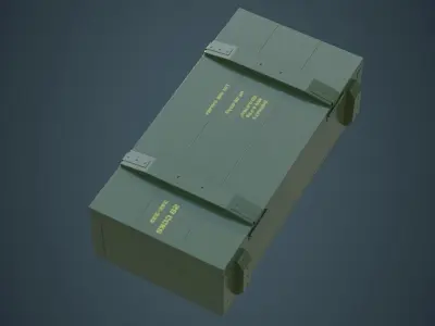 Ammunition Box 2A Low-poly 3D model