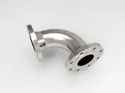 Flange Elbow 3D print model