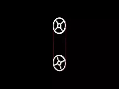 Mechanical Pulley Animated 1 3D model