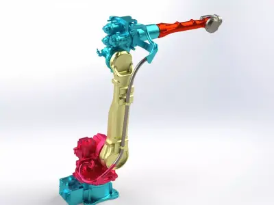 welding robot 3D model buy