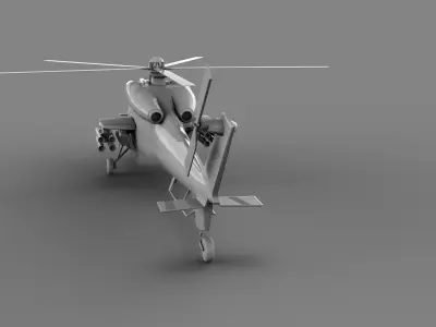 Helicopter Base Mesh Free Free low-poly 3D model