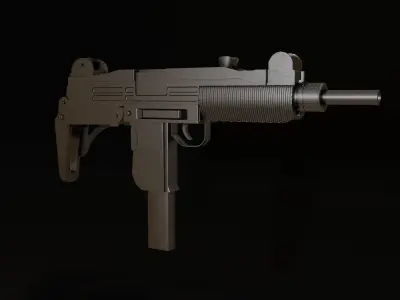 Submachine Gun UZI  SMG  Low-poly 3D model