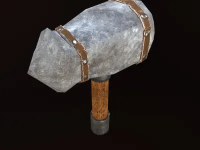 Hammer Low-poly 3D model Low-poly 3D model