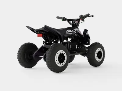Toxic 800w Black-White Kids Electric Mini Quad Bike Low-poly 3D model