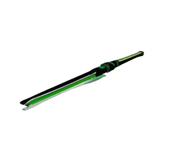 Cyberpunk Katana Neon Green Edge 3D model