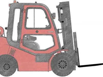NEW AWESOME FORKLIFT  3D print model