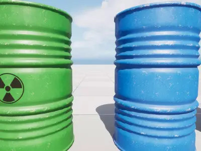 A Barrel low poly 3d model PBR Low-poly 3D model