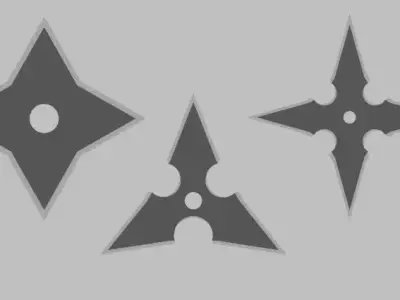 Shuriken Ninja Star Pack 3D Model Weapons 3D model