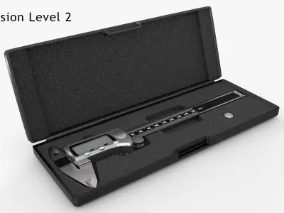 Digital ruler - rigged 3D model