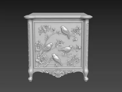 Bedside table 3D model for CNC 3D model